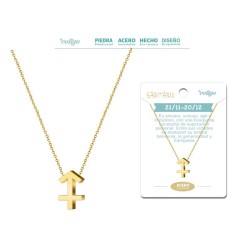 Colgante Zodiaco Sagitario Acero Dorado - Coleccion Constelaciones Zodiaco